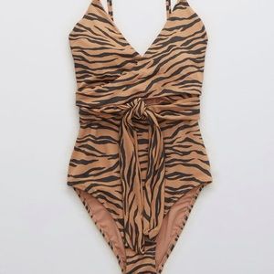 NWOT aerie pique animal print swimsuit